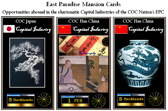 6. Mansion Cards display Occupational Territories